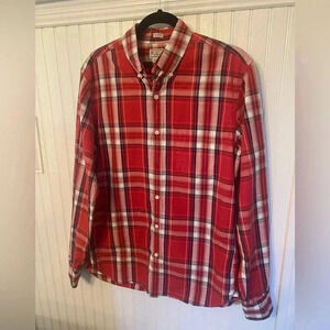 J. Crew Men’s plaid Long Sleeved Button-up shirt
